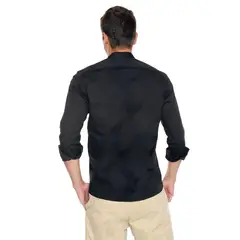 LOS CABALLEROS - Camisa Cuello Neru Negra