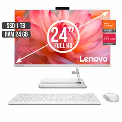 LENOVO - TODO EN UNO AMD RYZEN 7-7730U SSD 1TB RAM 24GB LED 24 FULL HD
