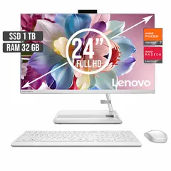 LENOVO - TODO EN UNO AMD RYZEN 7-7730U SSD 1TB RAM 32GB LED 24 FULL HD