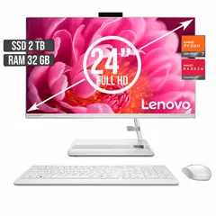 LENOVO - TODO EN UNO AMD RYZEN 7-7730U SSD 2TB RAM 32GB LED 24 FULL HD