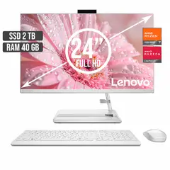 LENOVO - TODO EN UNO AMD RYZEN 7-7730U SSD 2TB RAM 40GB LED 24 FULL HD