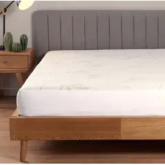 DISTRIHOGAR - Protector de Colchón Plus Bambú Semidoble