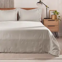 DISTRIHOGAR - Cover Duvet 400 Hilos 100% Algodón Menfis Arena Doble