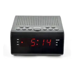 GENERICO - Radio Altavoz Reloj Despertador Digital Alarma Dual Pantalla
