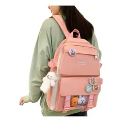 GENERICO - Kit Mochila Morral Escolar Coreana Conjunto Bolsas_.