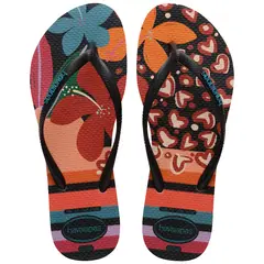 HAVAIANAS - Chanclas Sandalias Slim Patchwork Mujer Mix Color Negro
