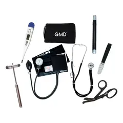GMD - Kit Completo Enfermería Uso Clínico Y Estudiantil 7 Piezas Negro
