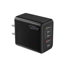 GENERICO - Multi Cargador De Carga Rapida 120W Con 3 Puertos Tipo C Y 2 Puertos USB Tipo A