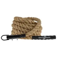 SPORT FITNESS - Cuerda Escalada 50MMX10MT Con Gancho (Cafe) Sportfitness.