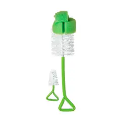 EVENFLO - Escobillon Doble para Biberones y Mamilas Verde