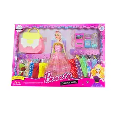 GENERICO - Muñeca Princesa Vestidos Zapatos Accesorios Bolso Niñas