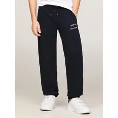 TOMMY HILFIGER - Jogger Para Niño Azul De Corte Clásico Con Logo