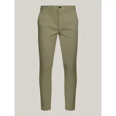 TOMMY HILFIGER - Pantalón Verde chino Essential Bleecker de sarga