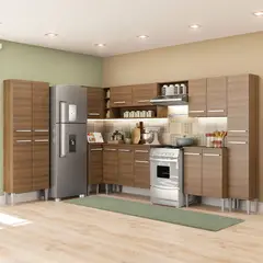 MADESA - Cocina Integral de Esquina Emilly Live 5.15 m Marrón