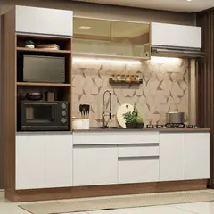 MADESA - Cocina Integral Glamy 2.70 Metros Marrón/Blanco 10