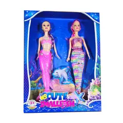 GENERICO - Muñeca Sirena Princesa Cola Sirena Accesorios Juguete Niña