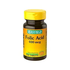 GOOD NATURAL - Acido Folico 400Mcg 250Tabletas
