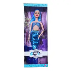 GENERICO - Muñeca Princesa Cola Sirena Escamas Colores Juguete Niñas