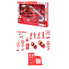 DAYOSHOP - Carro Helicoptero Camion Estacion De Bomberos Juguete Niños