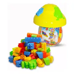 GENERICO - Kit De Bloques De Contrsuccion Para Niños Con Ruedas 45pcs