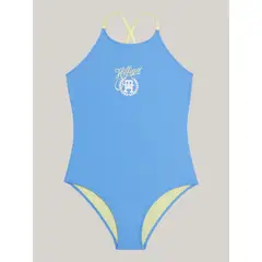 TOMMY HILFIGER - Traje Azul Niña De Baño Con Logo Th Original