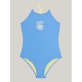 TOMMY HILFIGER - Traje Azul Niña De Baño Con Logo Th Original