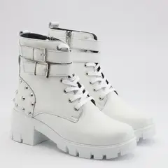 ANTONINA SHOES - Botas Con Taches Para Mujer Parma Blanco