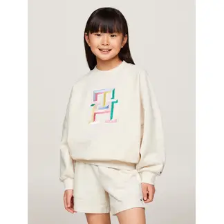 TOMMY HILFIGER - Saco Beige Monogram de Corte Regular Para Niña
