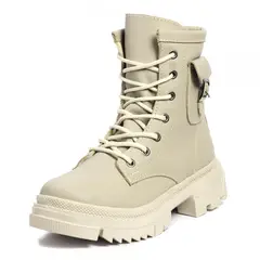VIAR - Botas Cuero Para Mujer Lili Beige