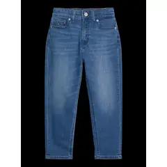 TOMMY HILFIGER - Jeans Azul Niña De Pierna Cónica Con Lavado Ligero