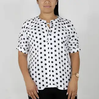 L Y H - Blusa Para Mujer Manga Corta Blanco Marca L&H