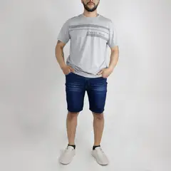L Y H - Bermuda Para Hombre Azul Marca L&H