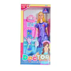 DAYOSHOP - Muñeca Doctora Estetoscopio Bolso Juguete Niñas Diversion