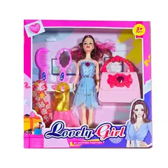 DAYOSHOP - Muñeca Vestido Bolso Peine Bolso Juguete Interactivo Niñas