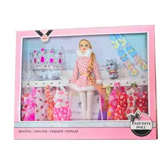 DAYOSHOP - Muñeca Vestidos Accesorios Corona Mascota Juguete Niñas