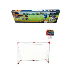 GENERICO - Kit Deportivo 2 En 1: Baloncesto Y Fútbol Para Niños