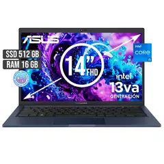 ASUS - EXPERTBOOK INTEL CORE I5-1335U SSD 512GB RAM 16GB LED 14 FULL HD