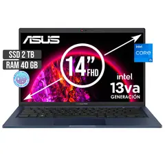 ASUS - EXPERTBOOK INTEL CORE I5-1335U SSD 2TB RAM 40GB LED 14 FULL HD