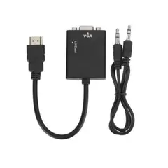 GENERICO - Cable convertidor para tv y pc hd de hdmi a vga audio