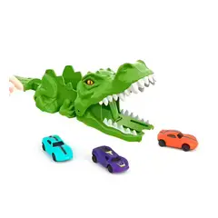 GENERICO - Carros De Carreras Catapulta Dinosaurio Cocodrilo Juguete