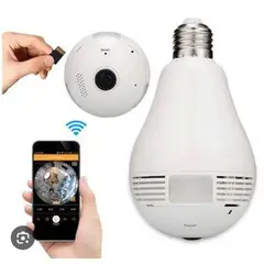 GENERICO - Cámara de seguridad Bombillo WiFi 1080P HD Foco VR 360°