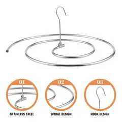 GENERICO - Gancho Colgar Ropa Espiral Extender Toallas Secado Sabanas