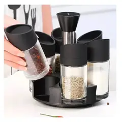 GENERICO - Condimentero Organizador Especiero Giratorio X6