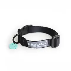 WAWAW - Collar para perro talla XL unicolor negro