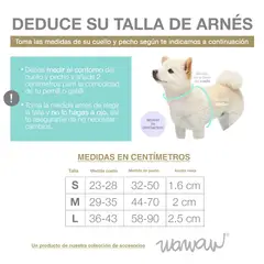WAWAW - Arnés para perro talla L unicolor adorable negro