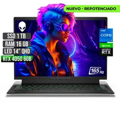 DELL - ALIENWARE INTEL CORE I7-13620H RTX 4050 6GB SSD 1TB RAM 16GB LED 14" QHD 165Hz