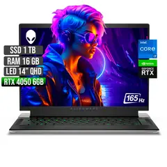 DELL - ALIENWARE INTEL CORE I7-13620H RTX 4050 6GB SSD 1TB RAM 16GB LED 14" QHD 165Hz