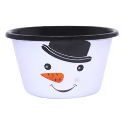 MACUIRA - Bowl Cónico 430ml Peltre Navidad Muñeco de Nieve