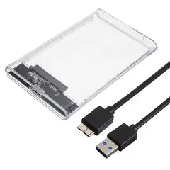 SEISA - Caja Externa Disco Hdd O Ssd Sata 2.5 A Usb 3.0 Transparente