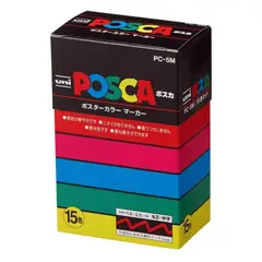 POSCA - Marcadores De Pintura Acrilica Punta Media -15 Colores